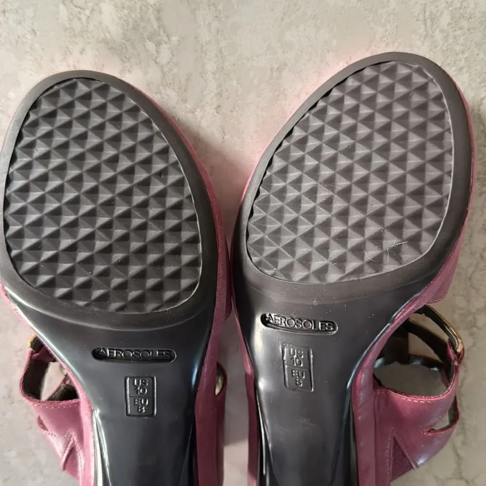 Women's Aerosoles Pink Frothy Open Toe Sandals 10 M